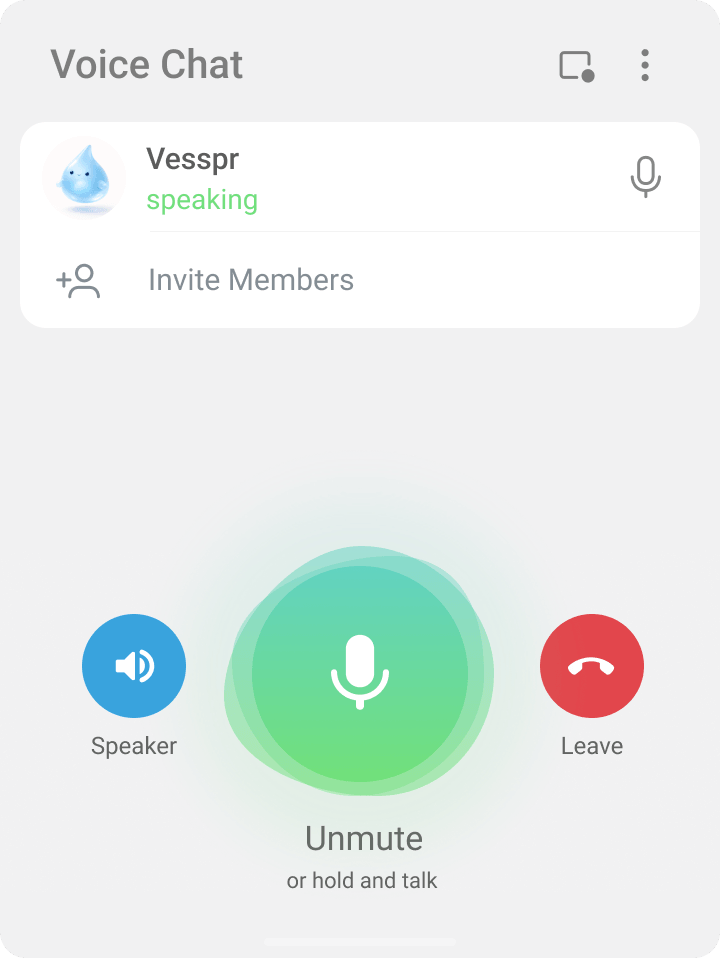Vesspr conversation in Calls